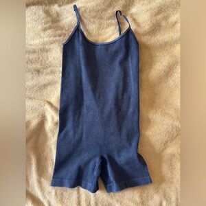 Forever 21 Charcoal Ribbed Romper